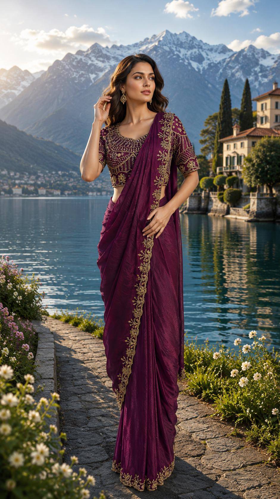 A509 BY AMOHA TRENDZ 01 TO 02 Series Indian Traditional Wear Collection Fancy Colorful Party Wear FENDI SATIN Stitched Sarees At Wholesale Price